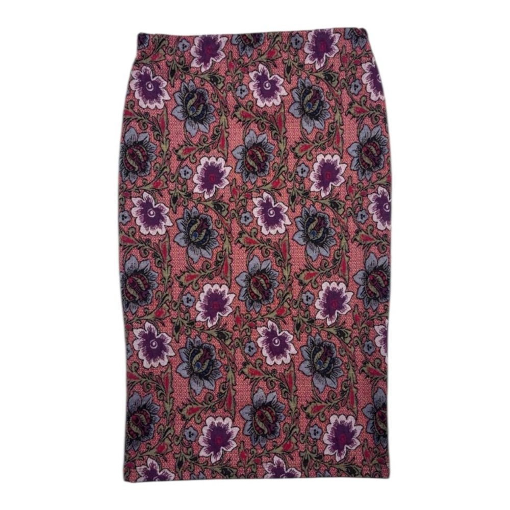 Zara Trafaluc Pencil Skirt Floral Tapestry Boho Size M